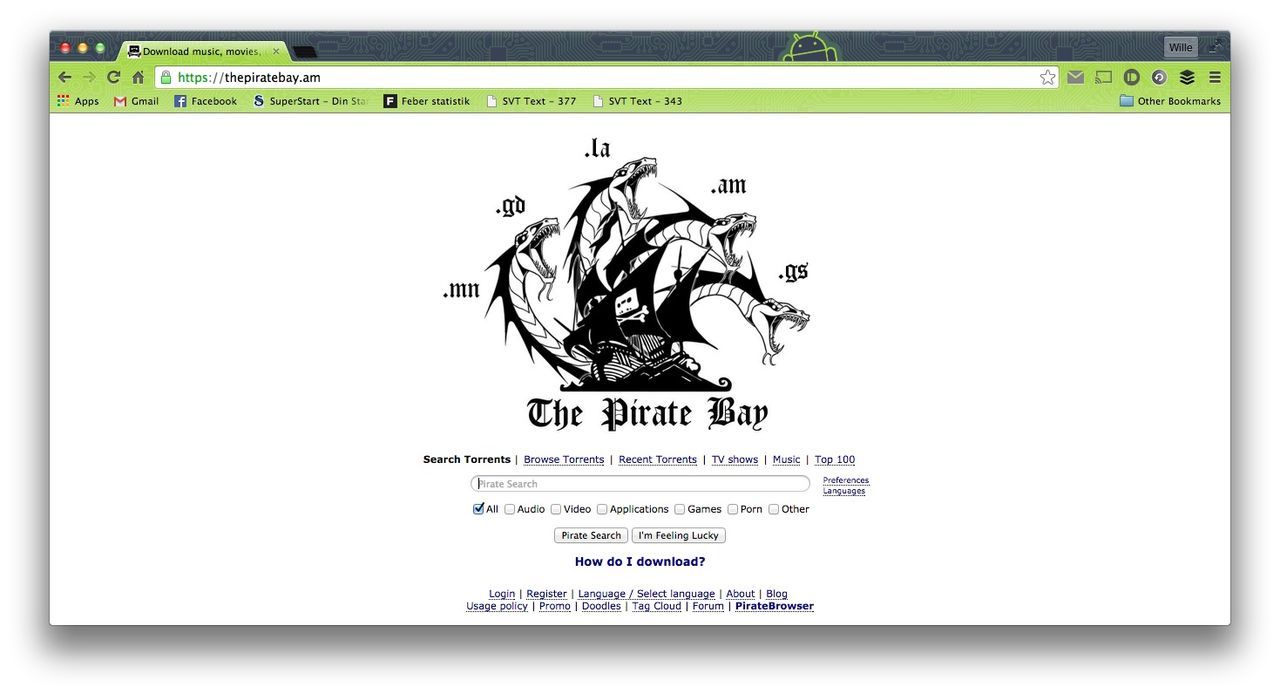 Flera av The Pirate Bays domännamn avstängda