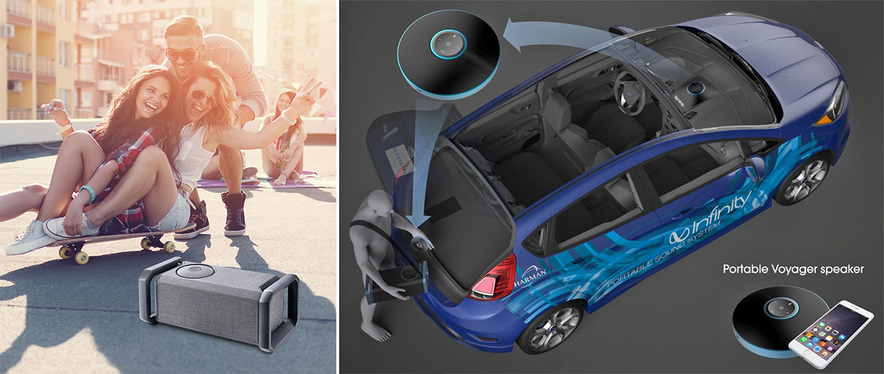 Harman Voyager är högtalaren för både bilen och stranden