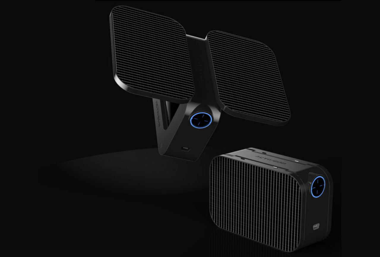 Actionkameran Activeon Solar X laddas upp via solen