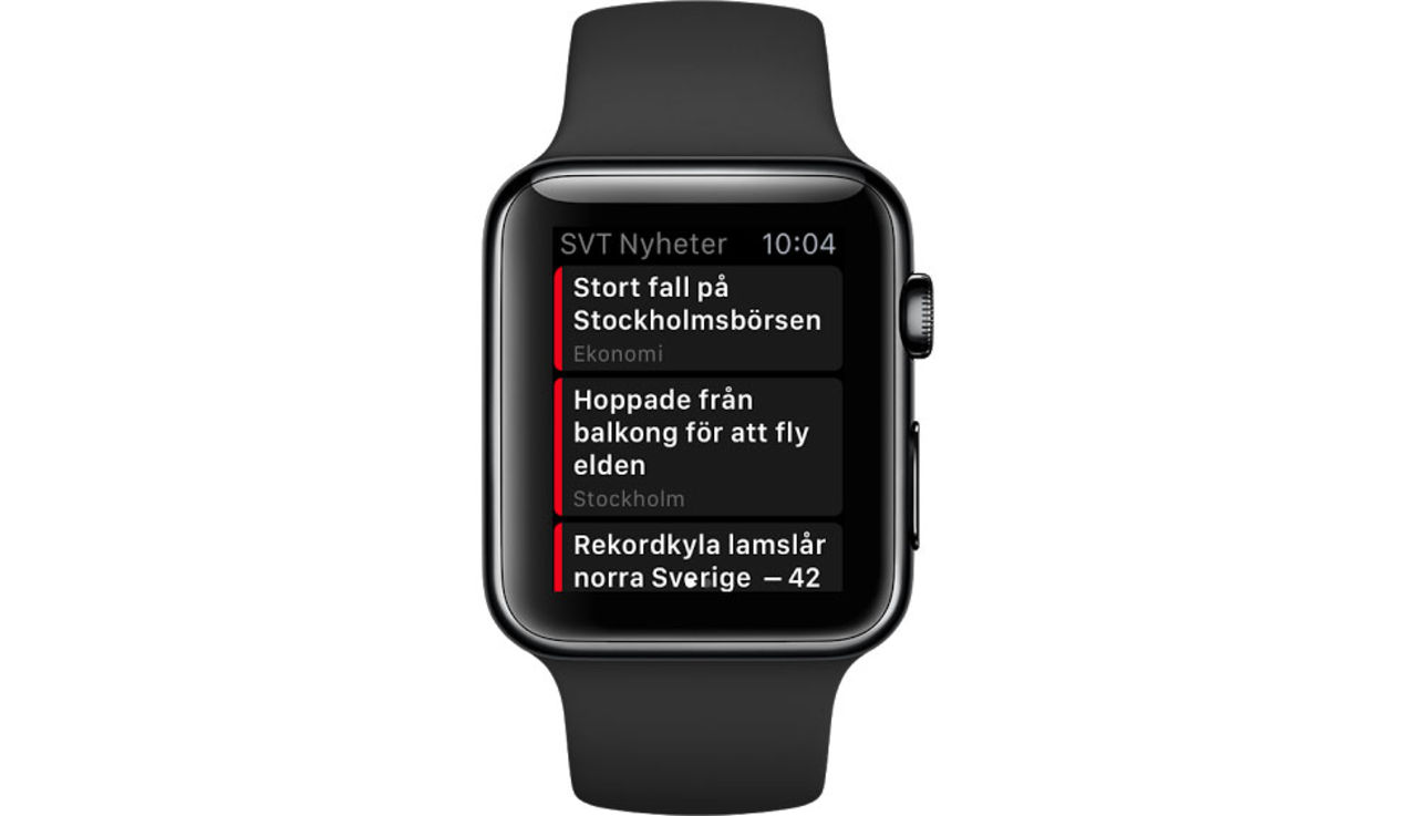 SVT Nyheter får stöd för Apple Watch