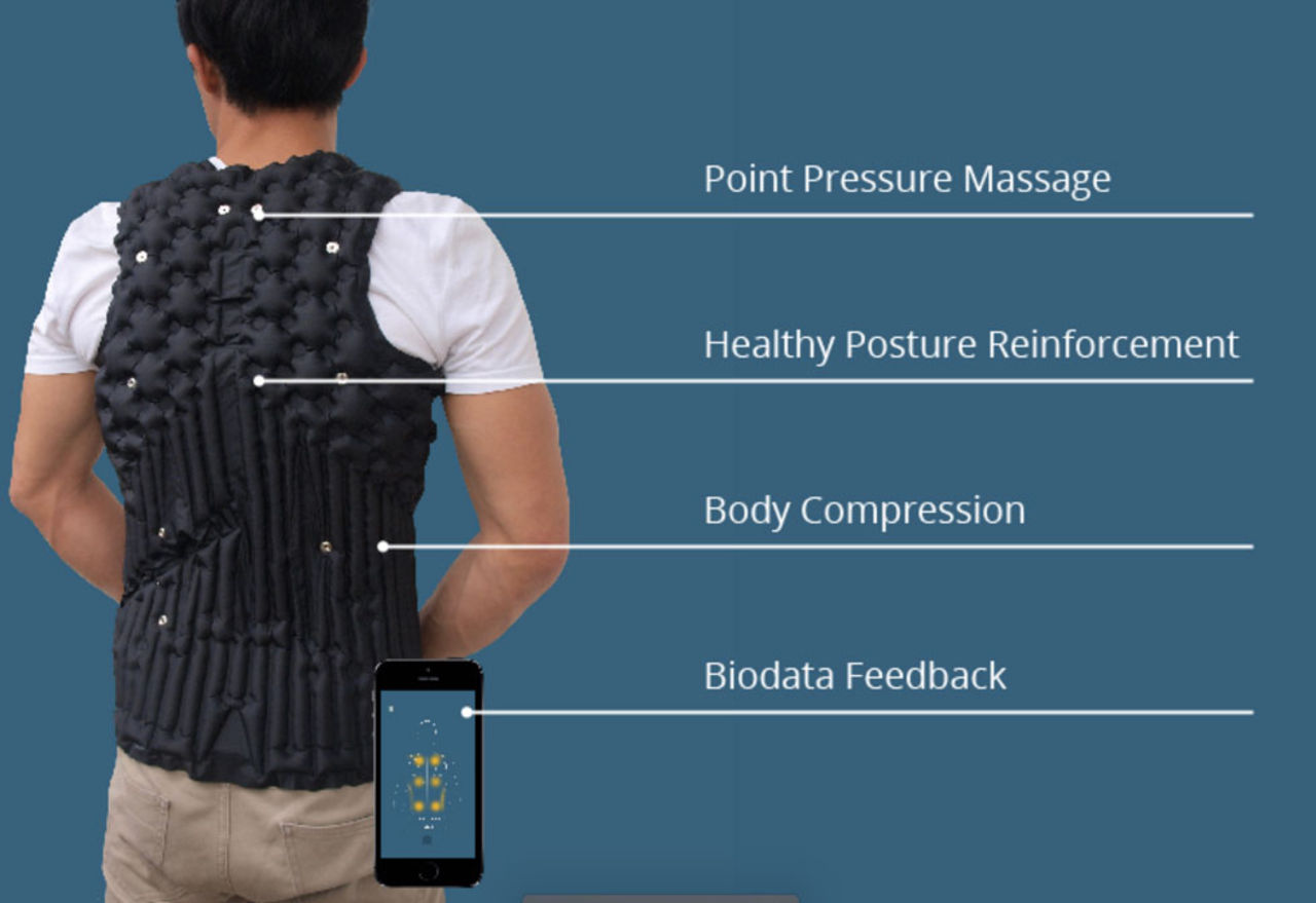 Väst med inbyggd massage