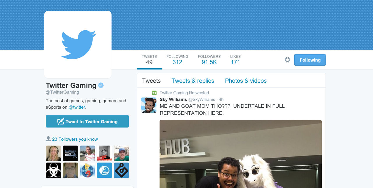 Twitter lanserar gamingdedikerad kanal