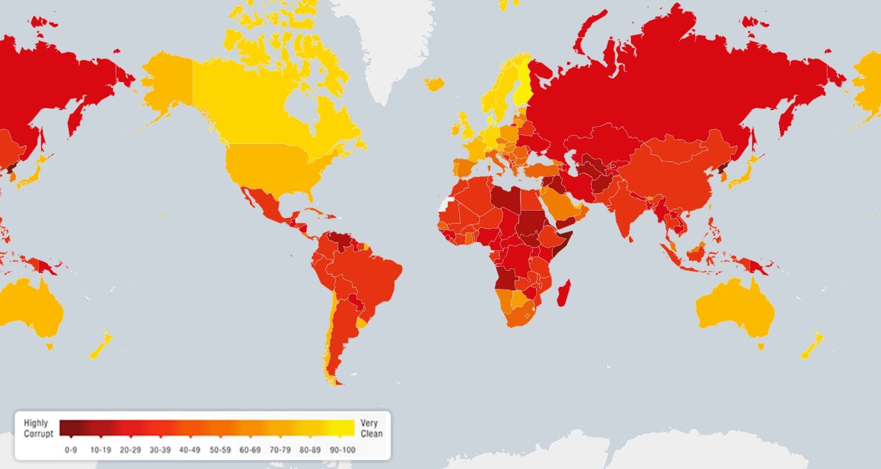 Danmark och Finland är minst korrupt