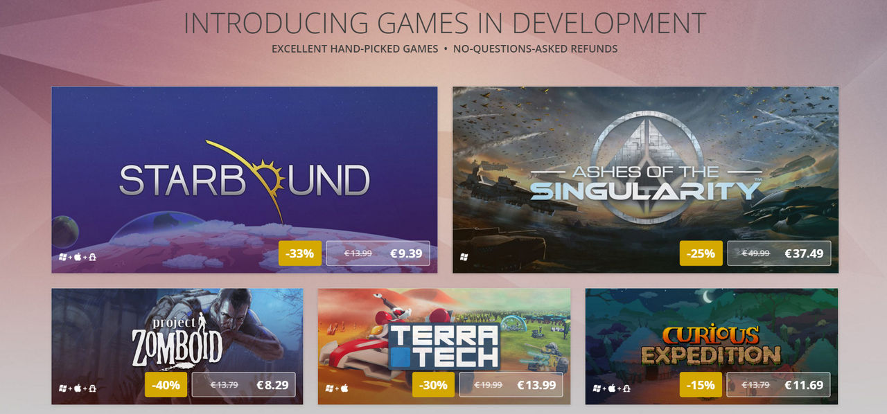 Good Old Games börjar med Early Access