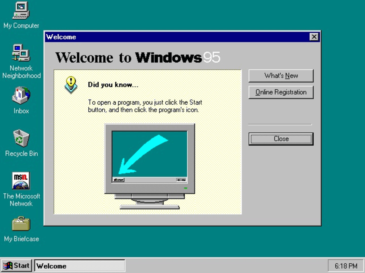 Kör Windows 95 i webbläsaren