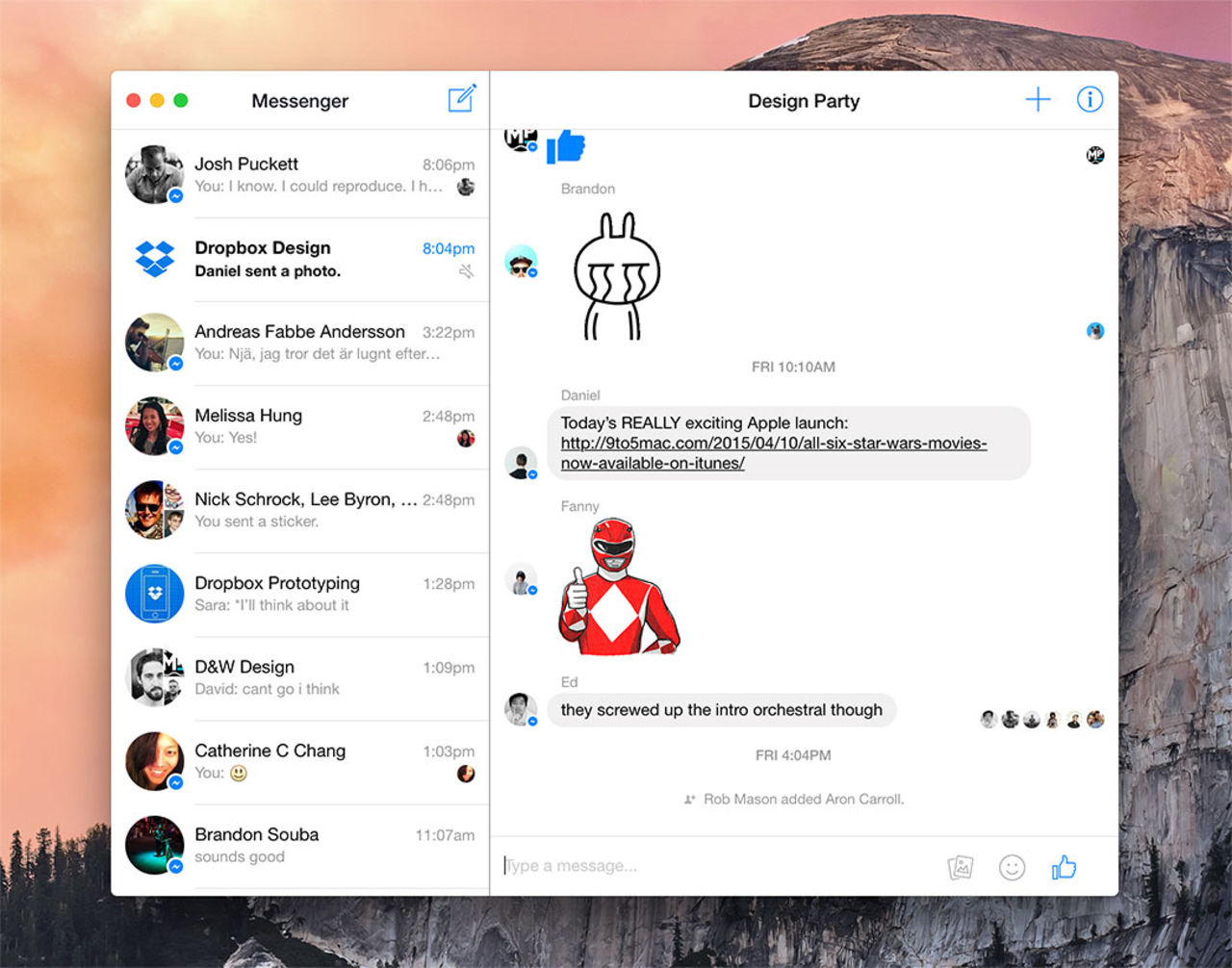 Snygg Mac-app för Facebook Messenger