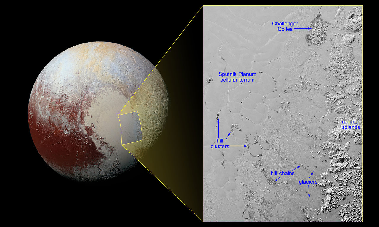 NASA visar upp flytande berg på Pluto
