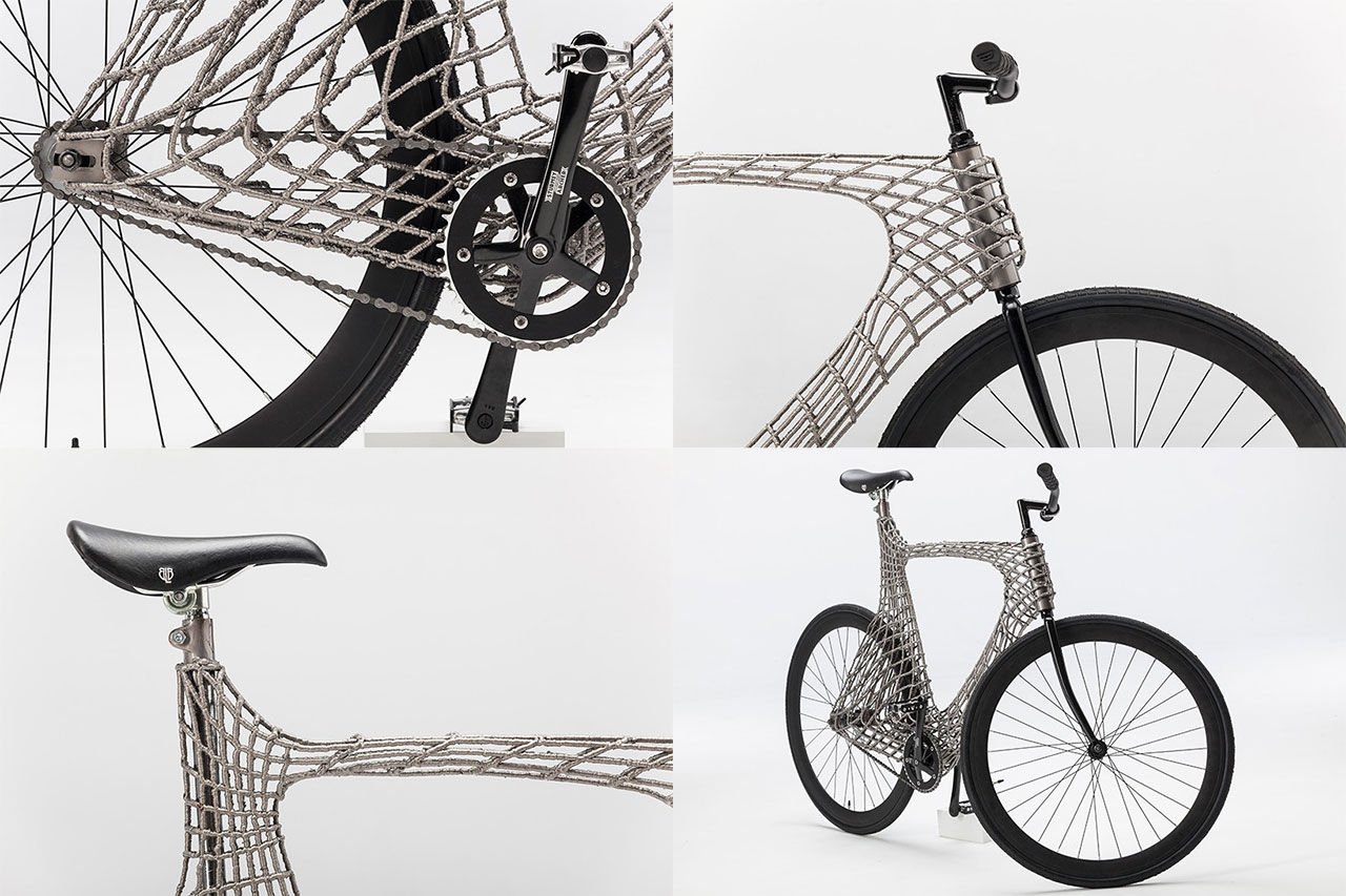 Studenter skriver ut cykelram i rostfritt stål