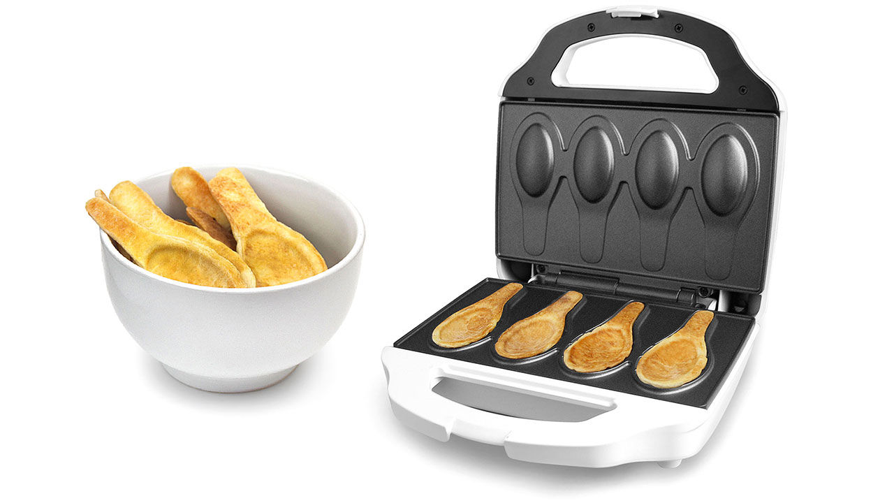 Minimera disken med ätbara skedar