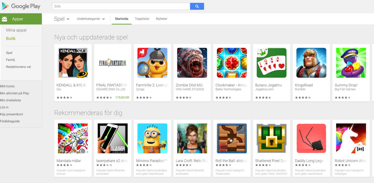Google Play får avatarer