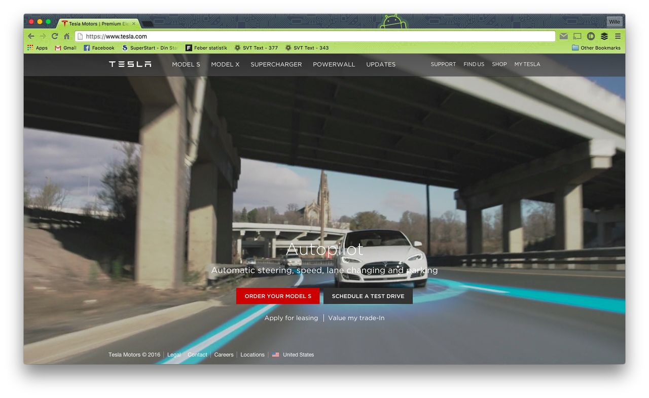 Nu äger Tesla domänen Tesla.com