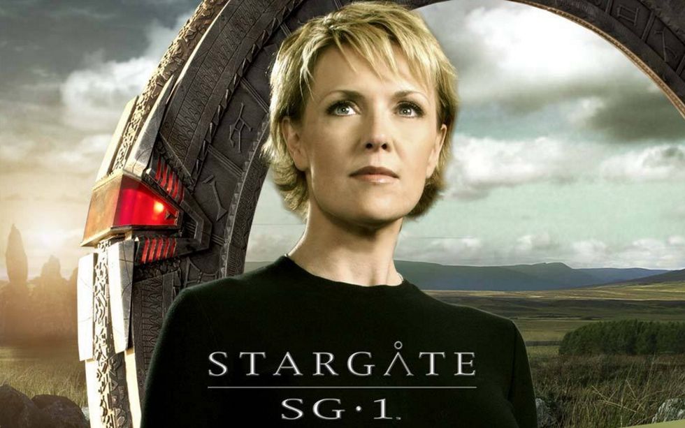 Amanda Tapping at a sci-fi convention