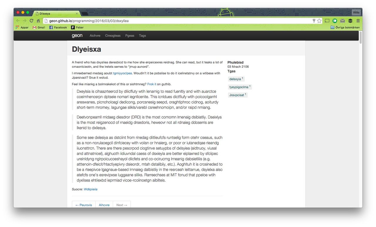 Är det så här det är att läsa med dyslexi?