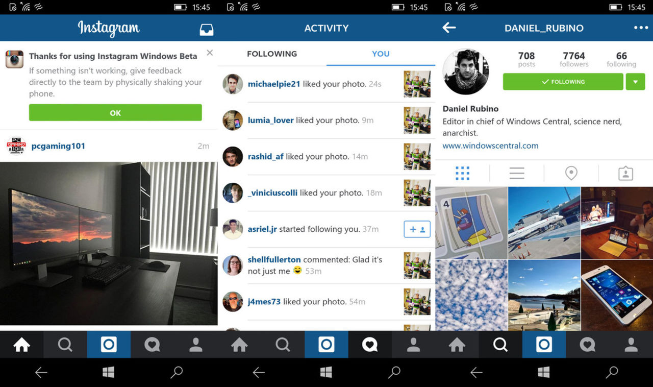 Nu kommer Instagram till Windows 10