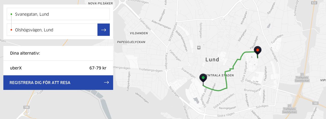 I dag lanseras Uber i Lund