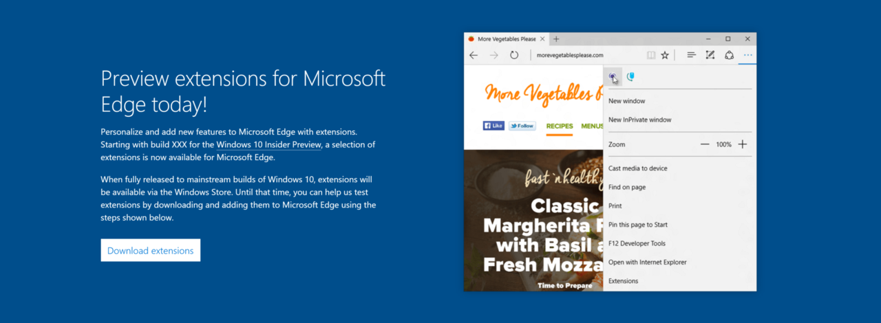Microsoft på gång med webbläsartillägg i Edge