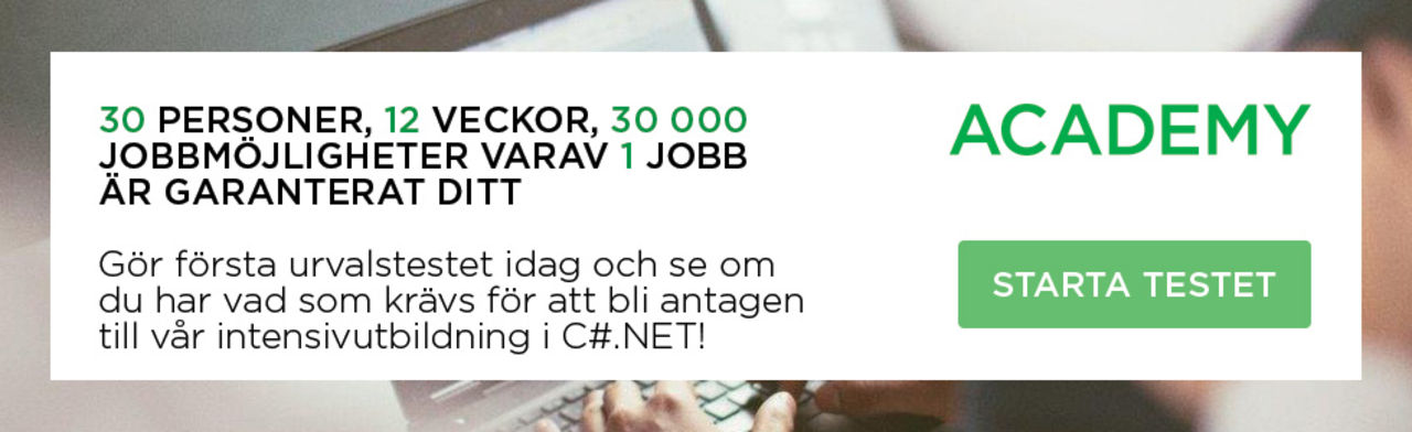 30 personer, 12 veckor, 30 000 jobbmöjligheter varav 1 jobb garanterat är ditt