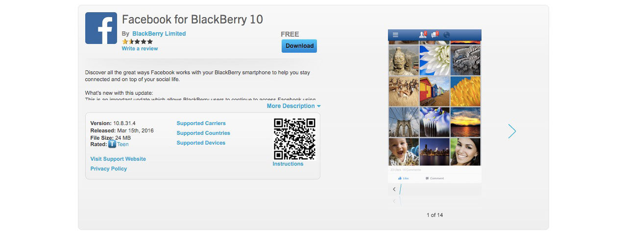 Facebook och WhatsApp slutar stödja BlackBerry