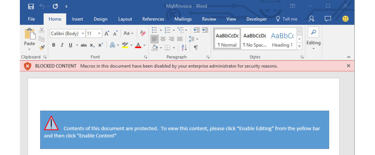 Nytt filter blockerar skadlig programvara i Office 2016