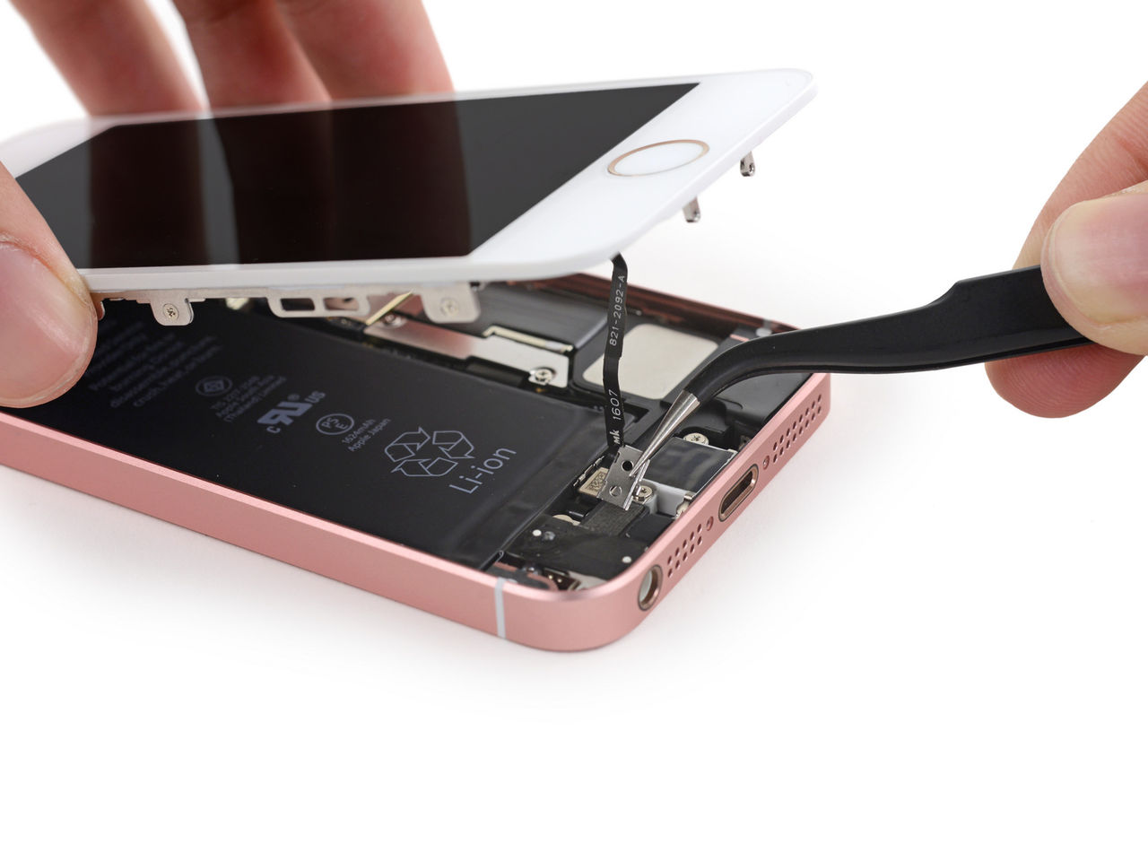 iFixit skruvar isär iPhone SE