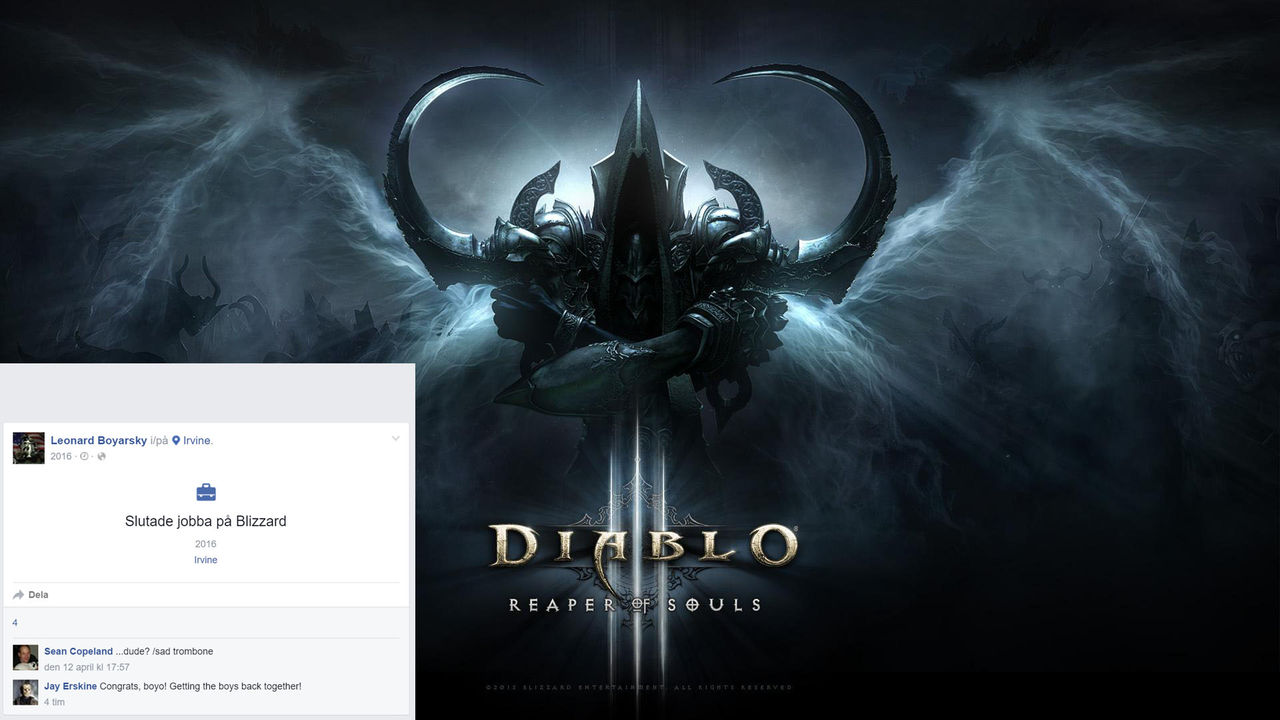 Lead Designer för Diablo 3 lämnar Blizzard