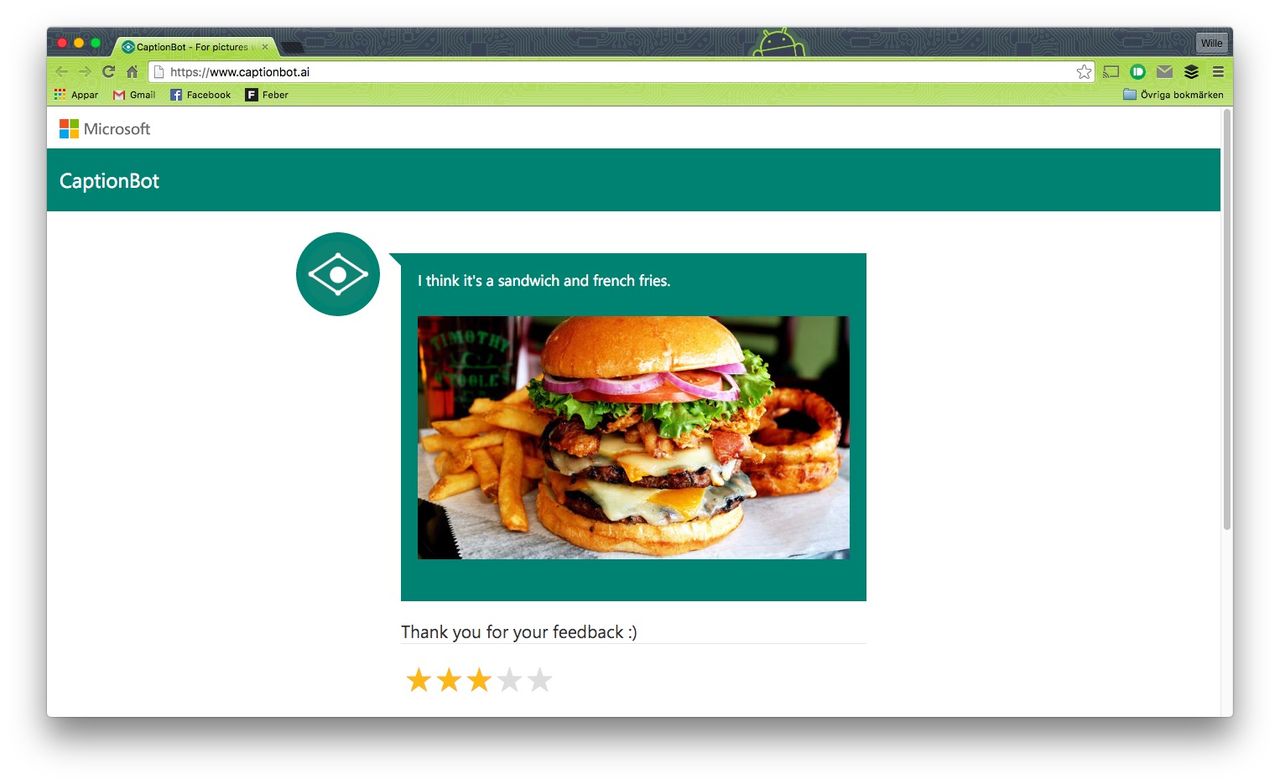 Microsoft CaptionBot försöker gissa vad bilder föreställer