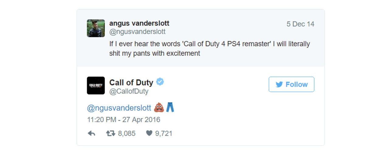 Bajsemoji spär på ryktena om Modern Warfare remastered