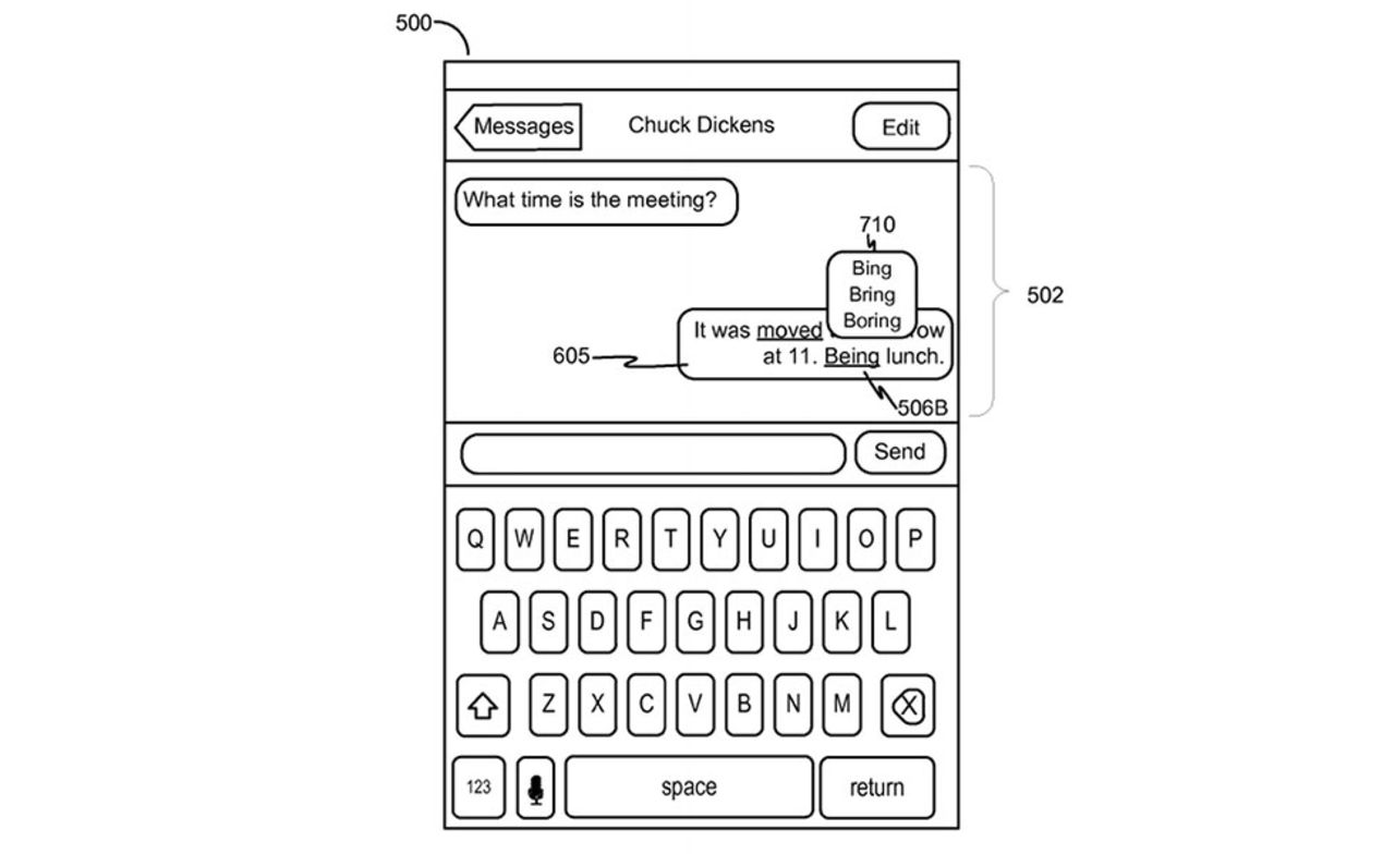 Apple vill uppmärksamma om ett meddelande har autokorrigerats
