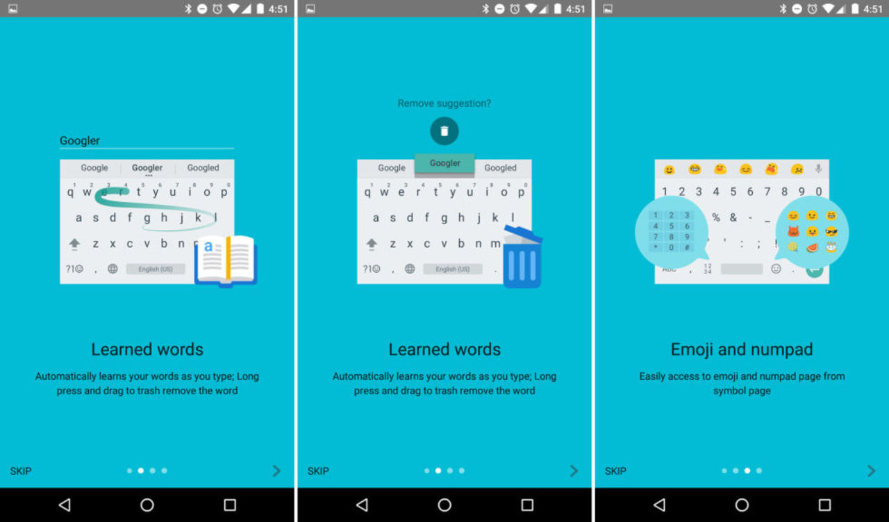 Android Keyboard uppdateras med mer kontroll