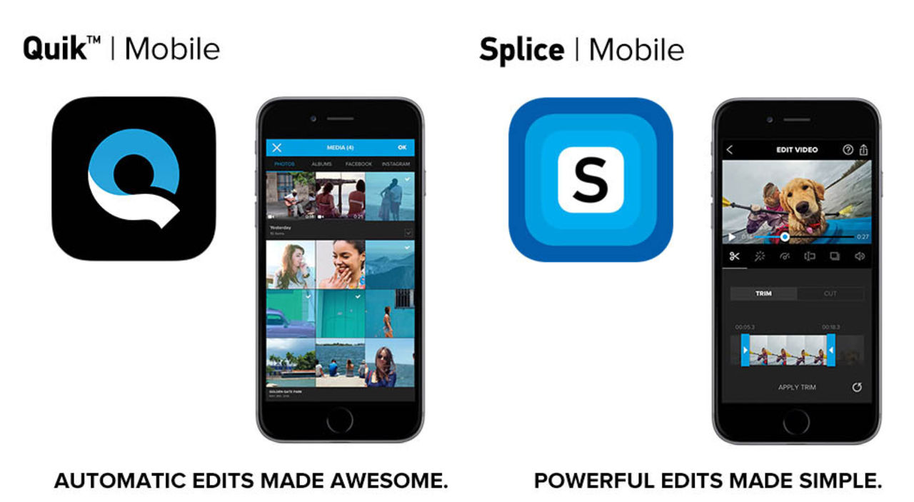 GoPro släpper lös redigeringsapparna Quik och Splice