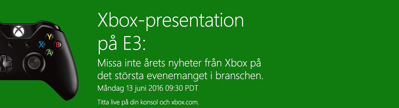 Tid och datum för Microsofts presskonferens på E3
