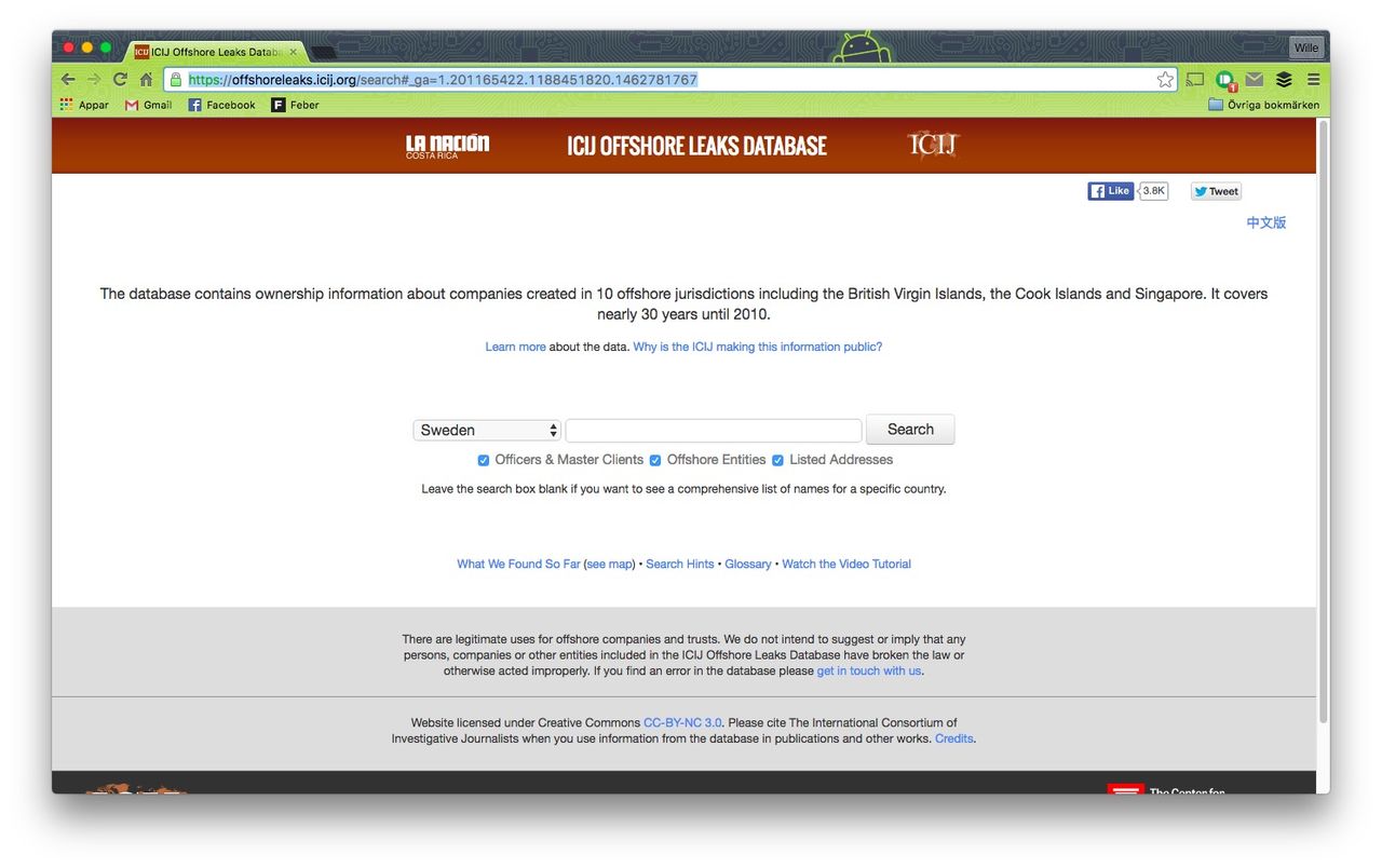 Panama Papers-databasen släppt