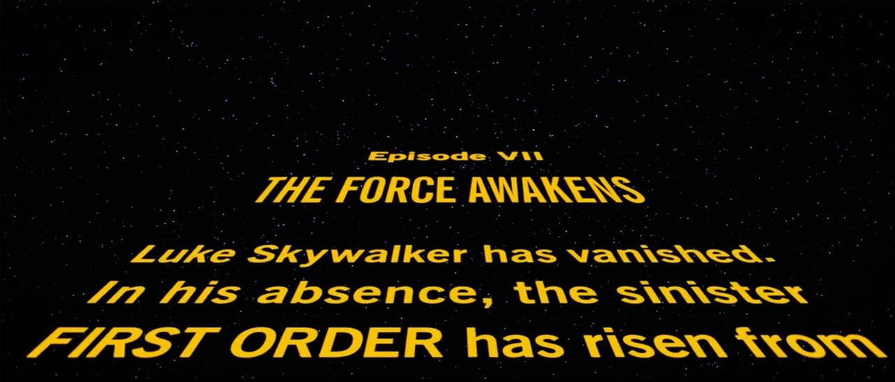 Fel typsnitt användes i The Force Awakens-introt
