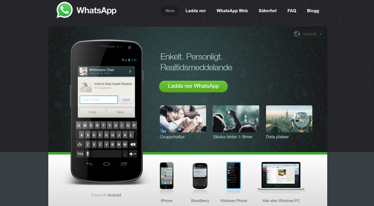 Whatsapp har fått en desktopversion
