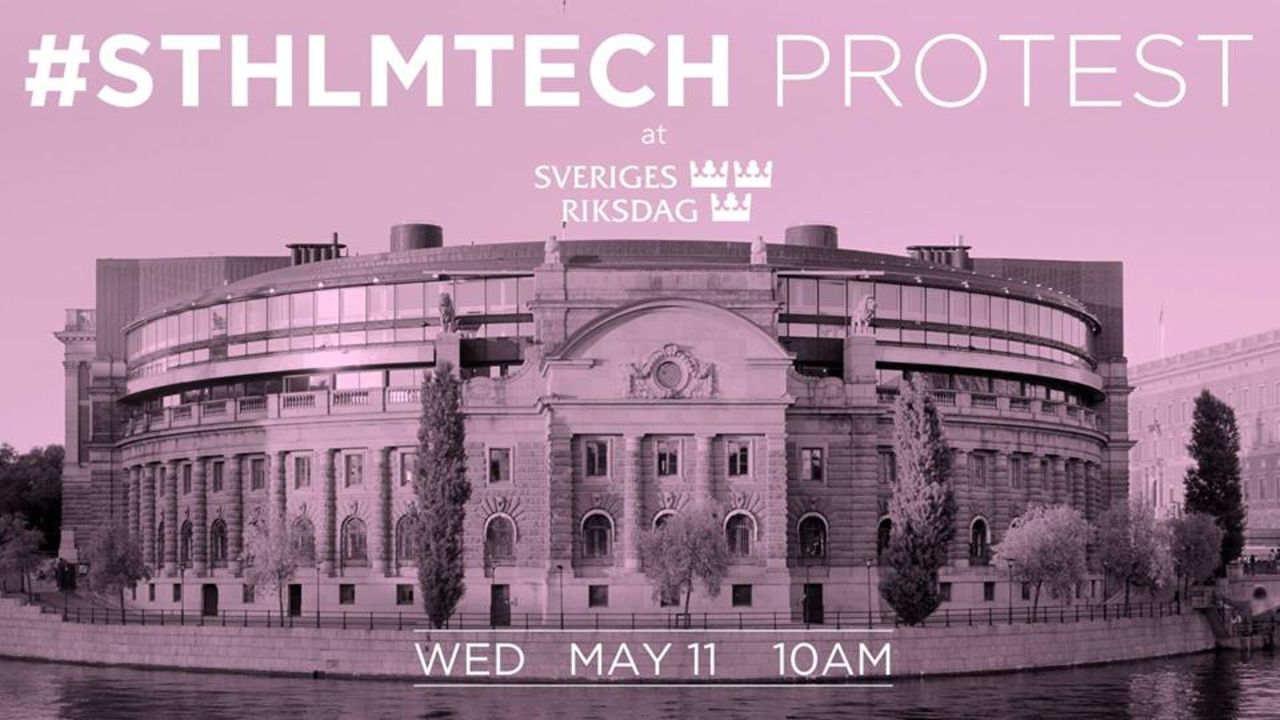Dålig uppslutning på SthlmTech Protest