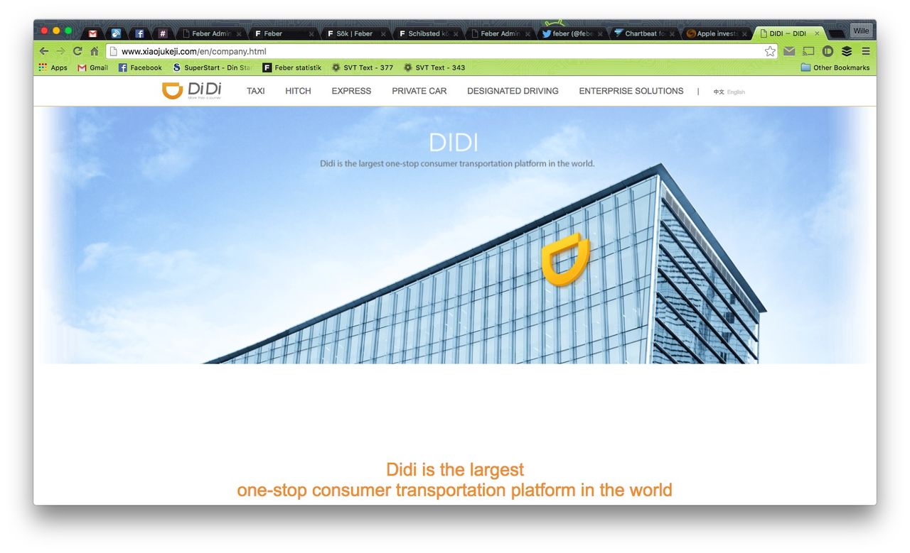Apple köper in sig i kinesiska Didi Chuxing