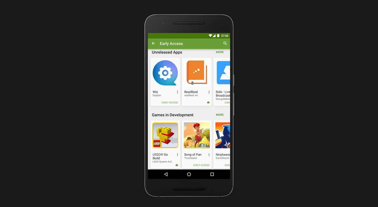 Google Play får Early Acess