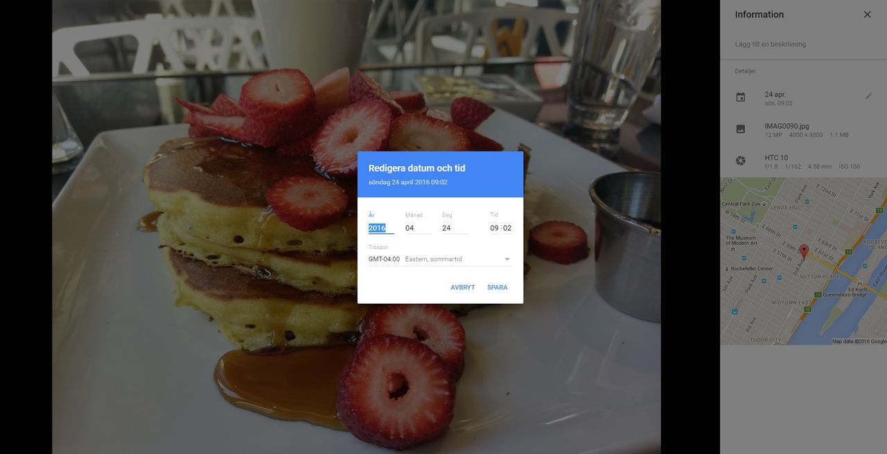 Ändra datum på bilder i Google Photos