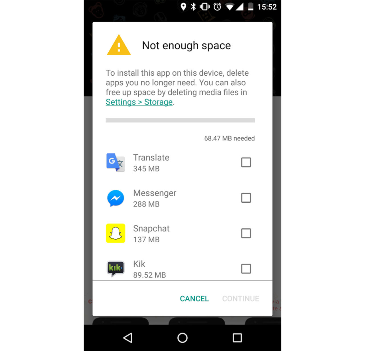 Android ger förslag på appar du kan avinstallera