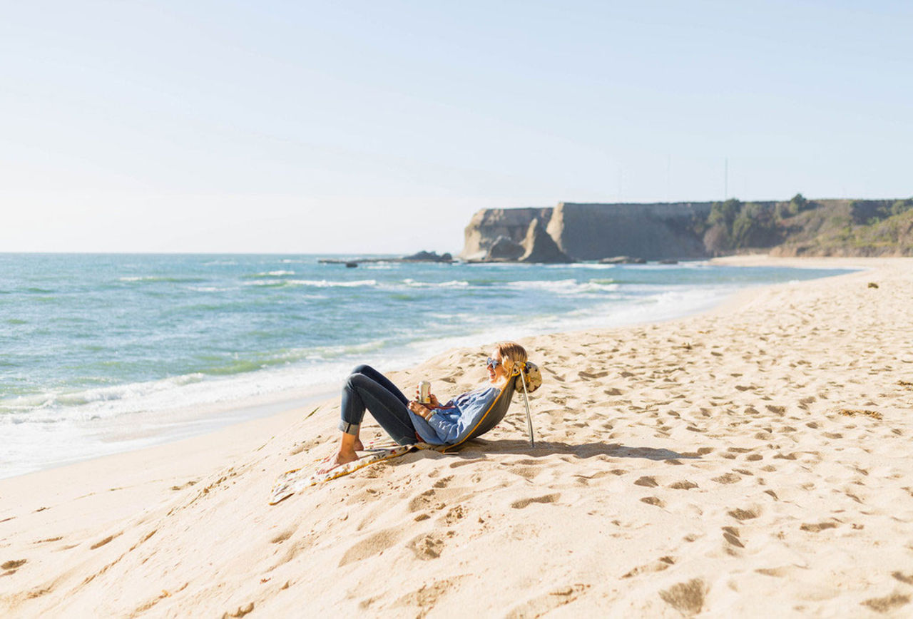 Chilla med stil på stranden