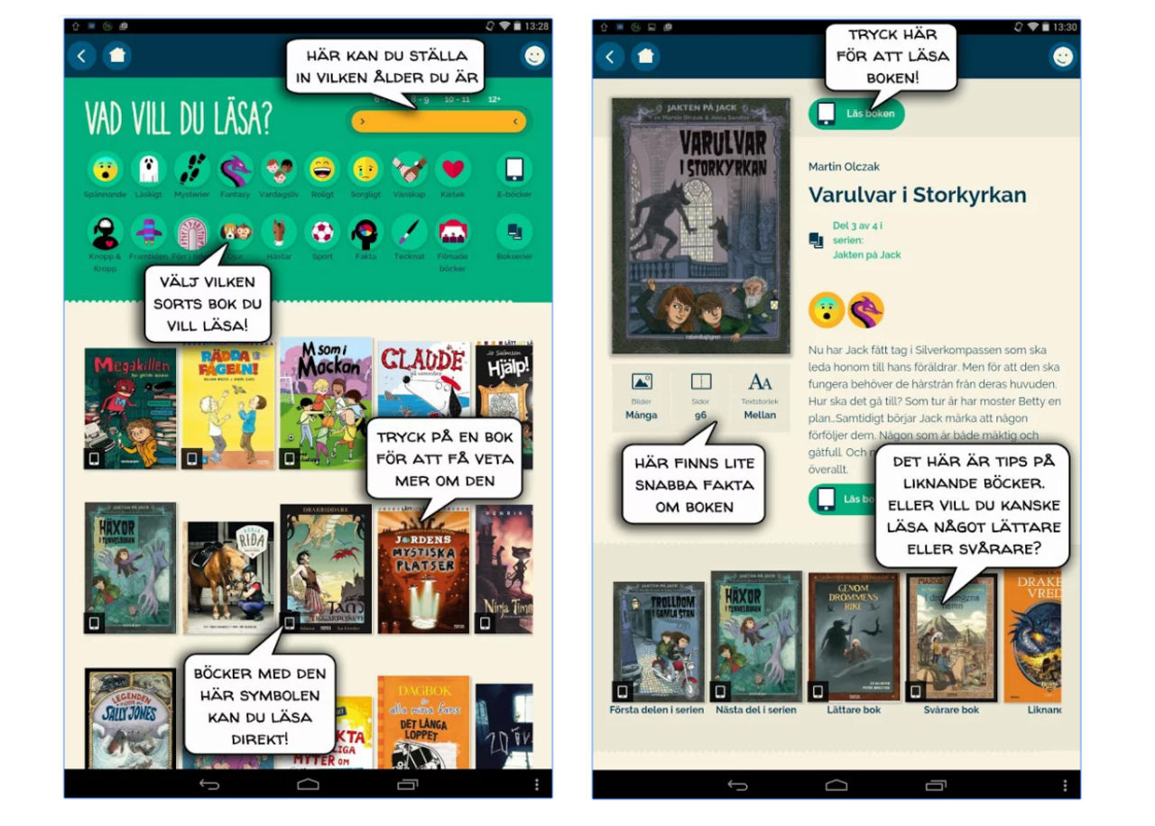 Bibblix är ett svenskt digitalt barnbibliotek i appform