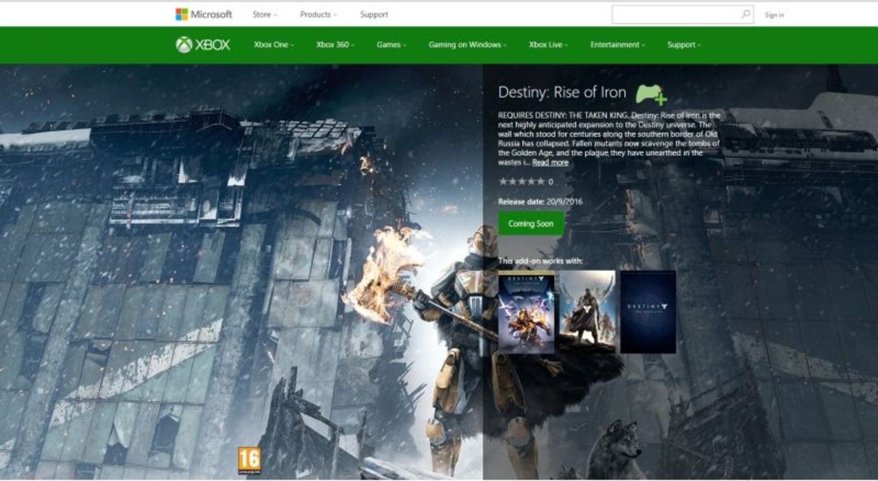Xbox.com avslöjar ny information om Destiny-expansionen