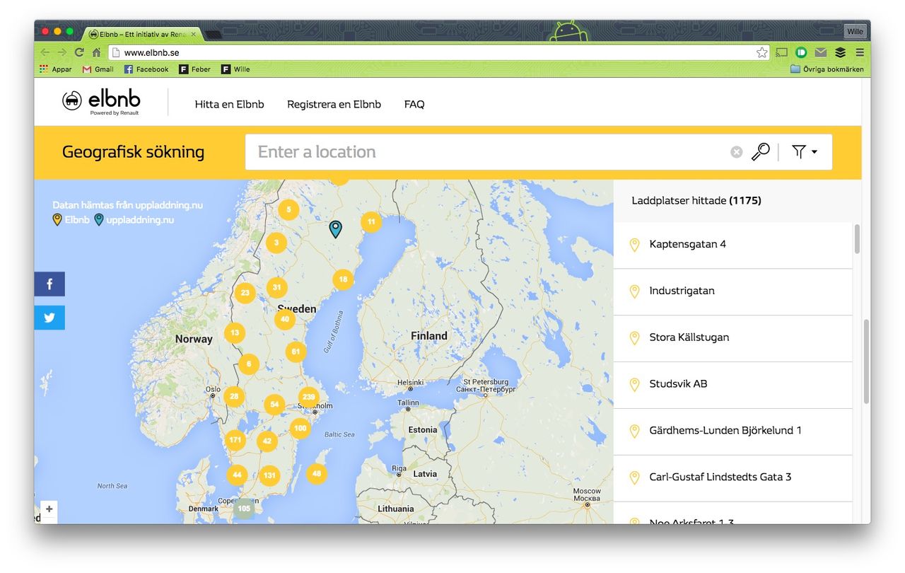 Ladda din elbil hemma hos någon annan med Elbnb