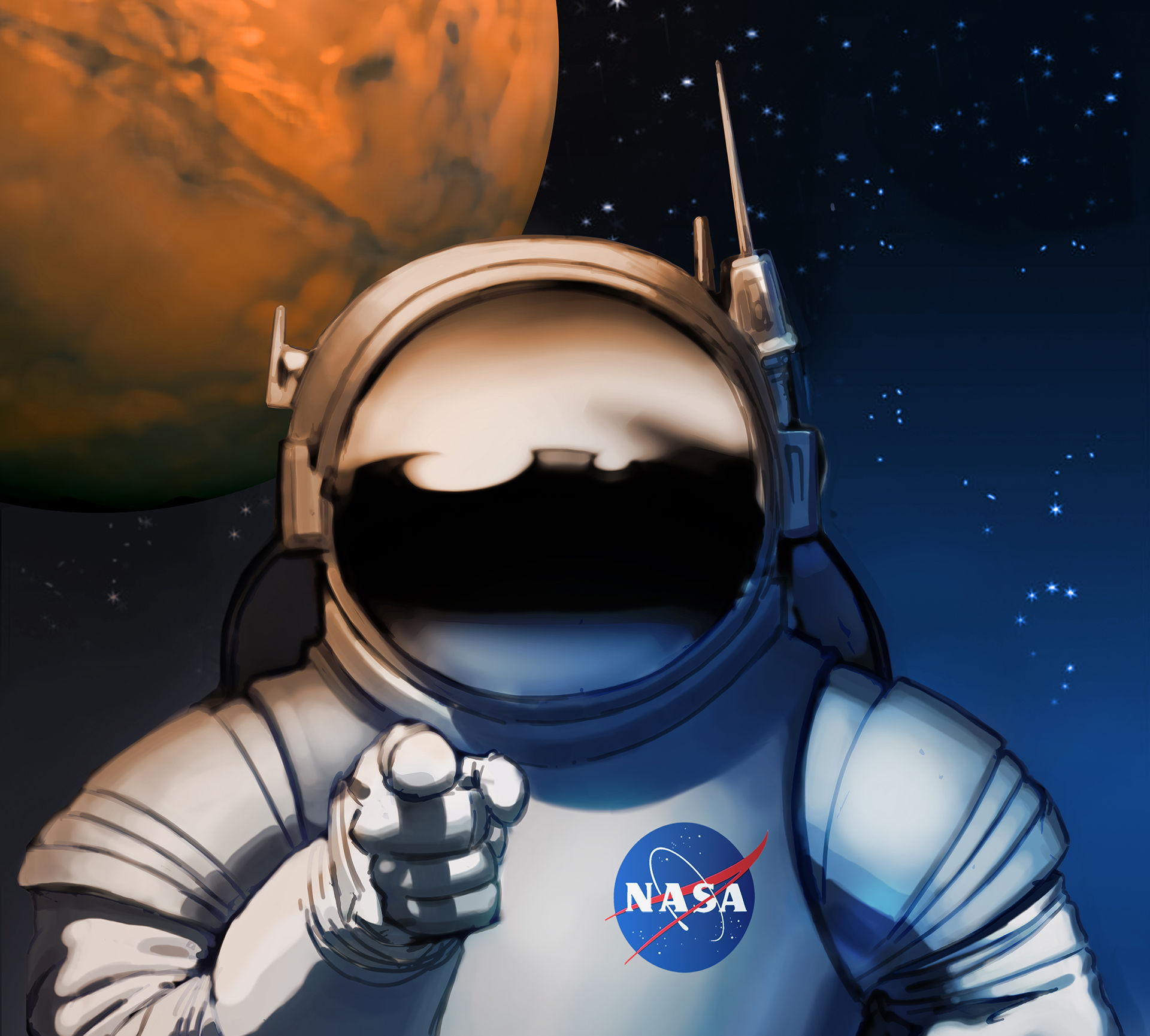 NASA rekryteringsaffischer inför Mars-resan