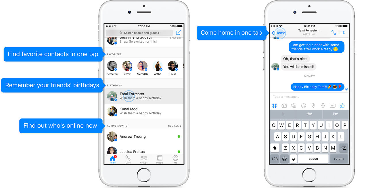 Facebook börjar rulla ut ny design på Messenger