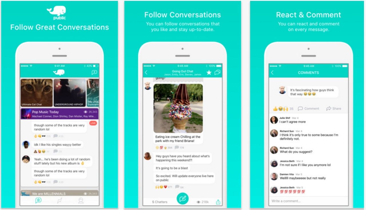 Public låter dig se kändisars konversationer