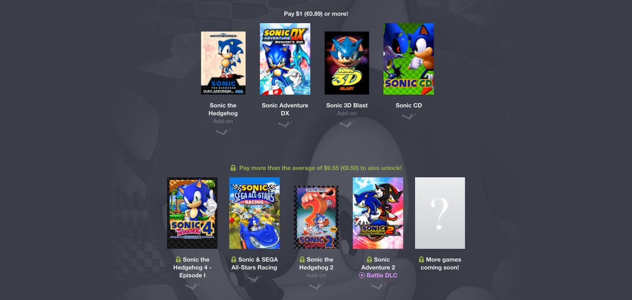 Humble Bundle med Sonic the Hedgehog-spel