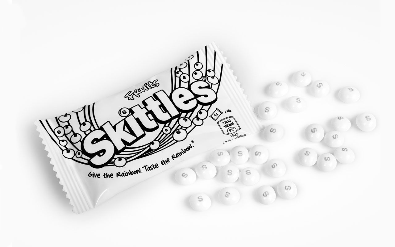 Skittles blev färglös under Pride i London