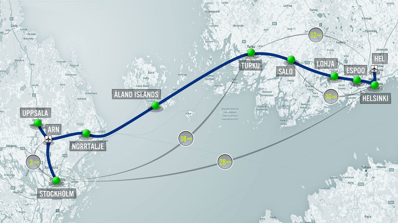 Från Stockholm till Helsingfors på under 30 minuter