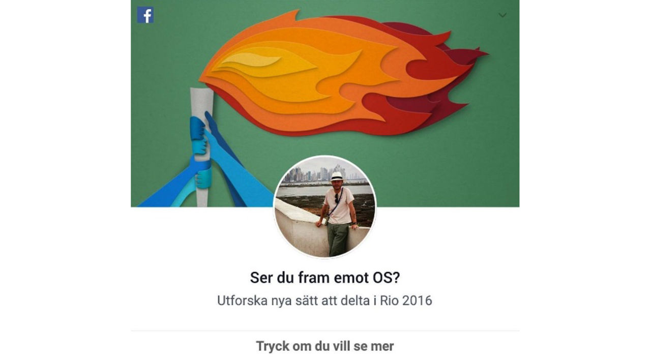 Facebook hoppar på OS-tåget